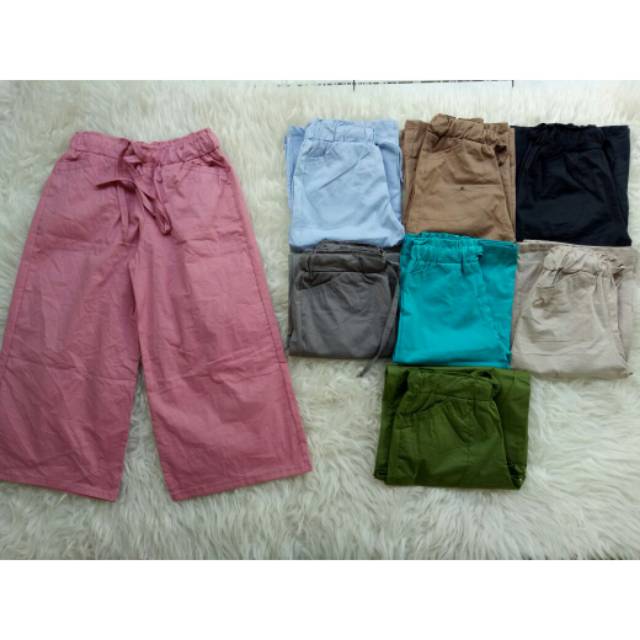  Celana  kulot  katun street anak  Polos  Shopee Indonesia