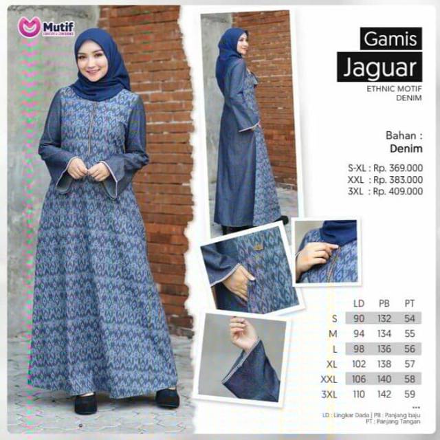Gamis Jaguar - Denim DB  Motif By Mutif