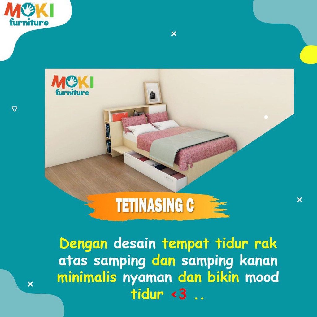 TEMPAT TIDUR SINGLE ANAK MINIMALIS TYPE C Modern Multifungsi