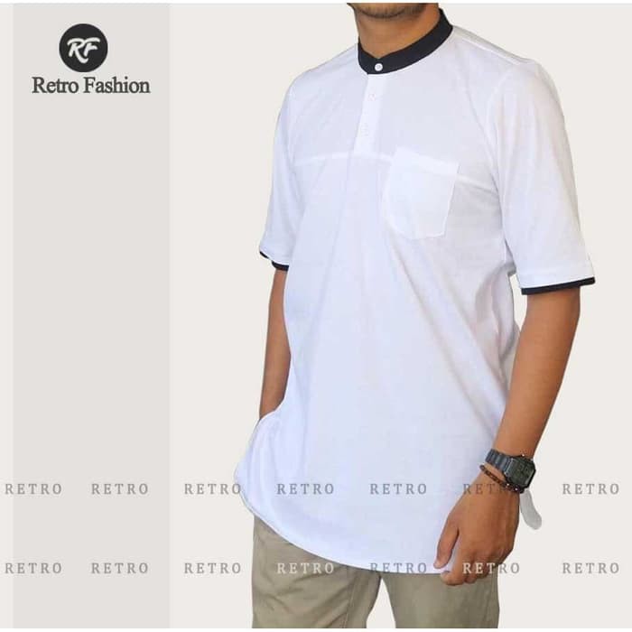 Kemeja Koko Pria Cowok Ukuran Besar-Jumbo-Big Size Bah293 Ay540 L GF966 Kurta Kaos Adam Retro/ Baju