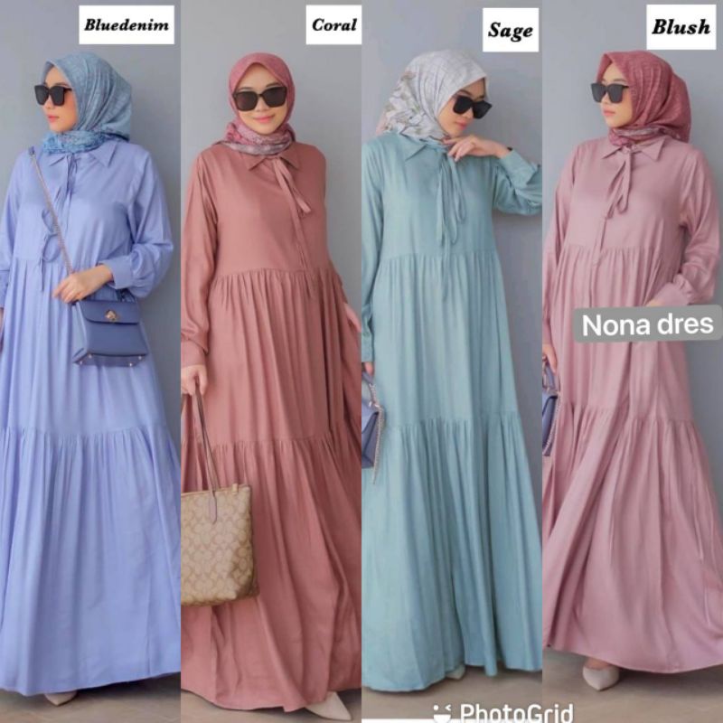 GAMIS POLOS ADEM TEBAL RAYON PREMIUM