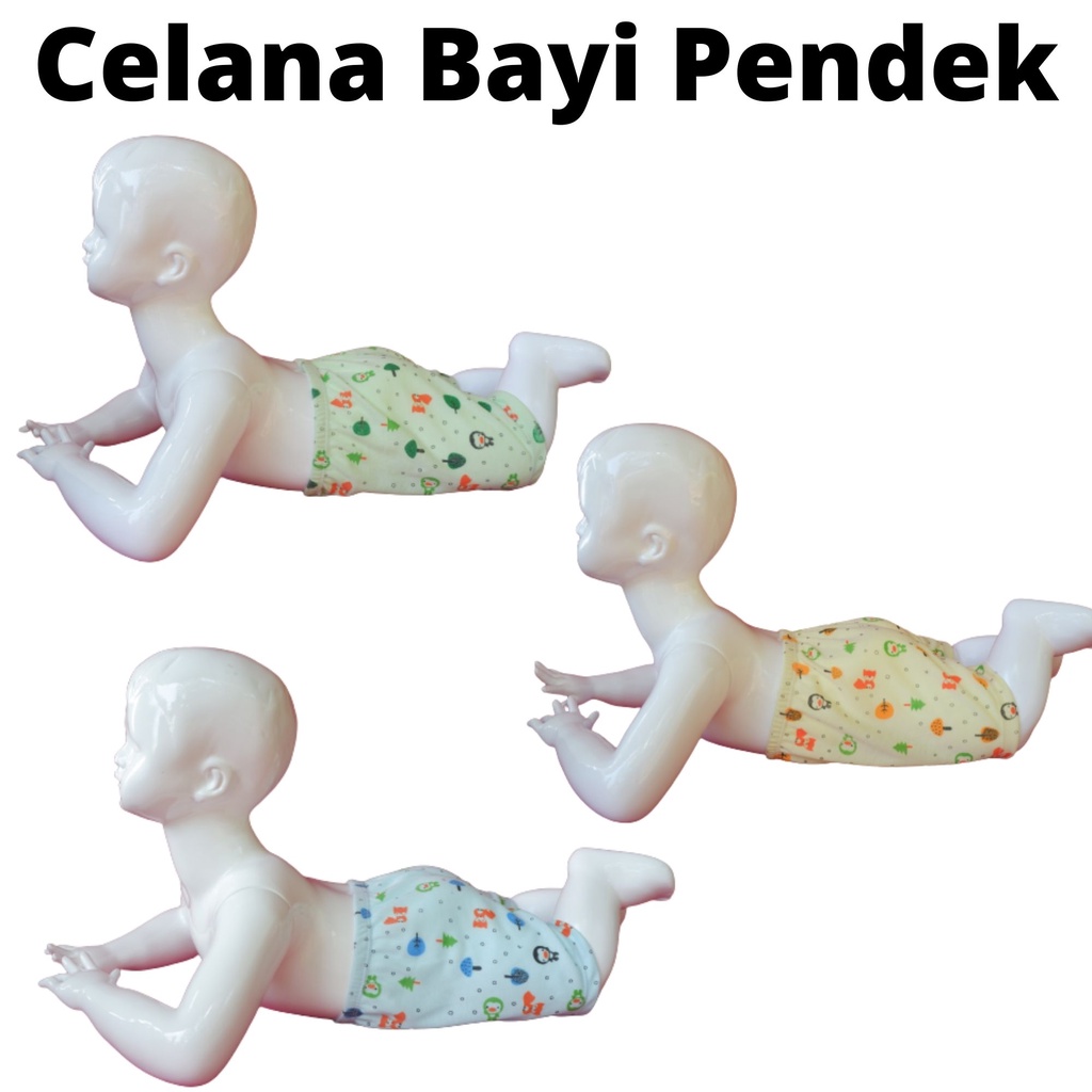 CELANA BAYI PENDEK MOTIF PORORO TERMURAH ISI 3