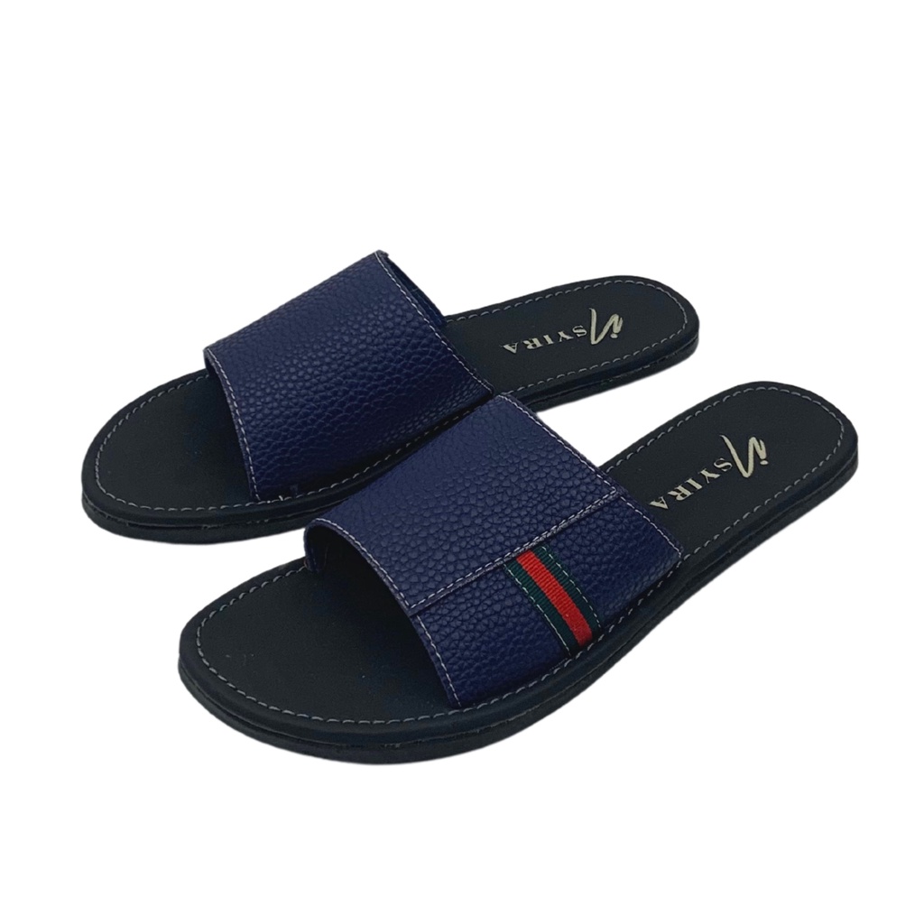 Insyira - Sandal Wanita Delma  / Sandal Papirut Wanita Non Slip Alas Hitam / Sandal Wanita Slop Polet Samping