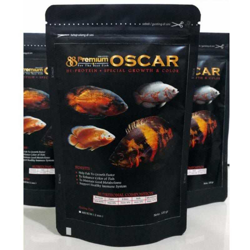 Pelet Oscar Oskar Premium 88 Predator Pakan Makanan Pellet Ikan Hias