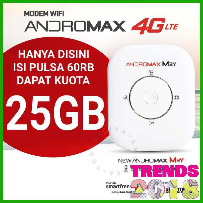 Promo Harga Termurah Modem Wifi Mifi Smartfren Andromax M3y 4g Lte Kuota 30 Gb Hitam Shopee Indonesia