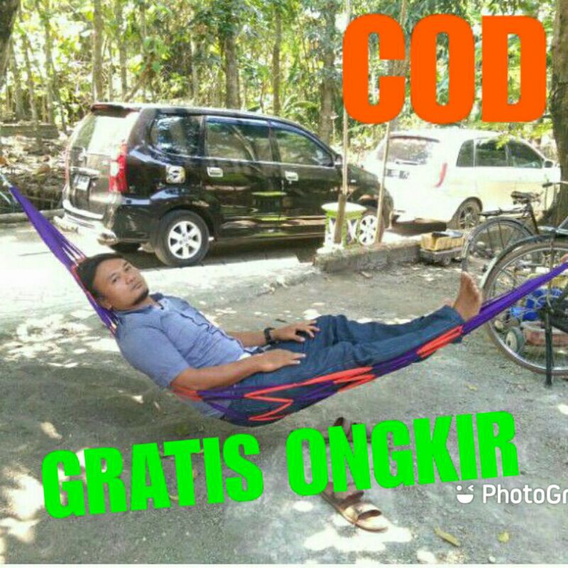 ayunan tali rajut webing / ayunan jaring / ayunan pantai grosir/ecer