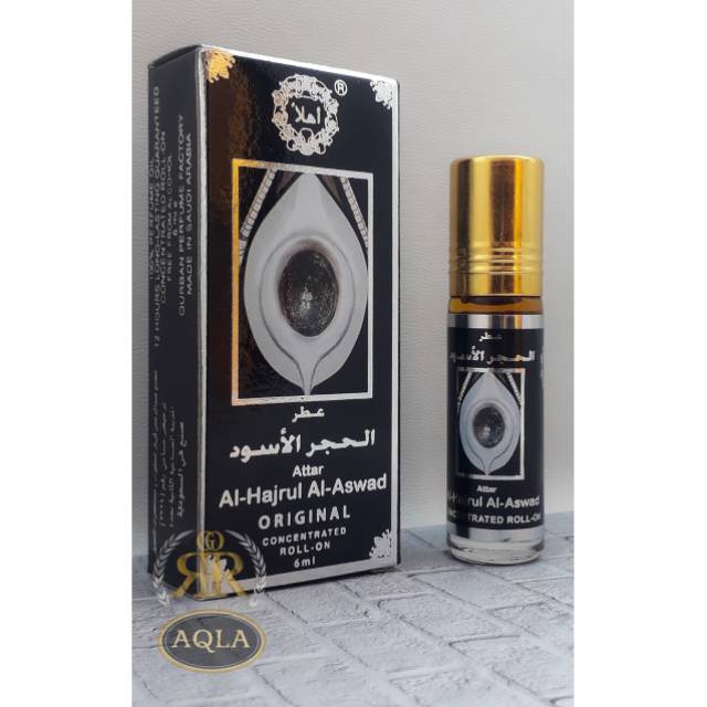 Minyak Wangi Attar Al-Hajrul Al-Aswad Original | Minyak Wangi Roll On | 6mL