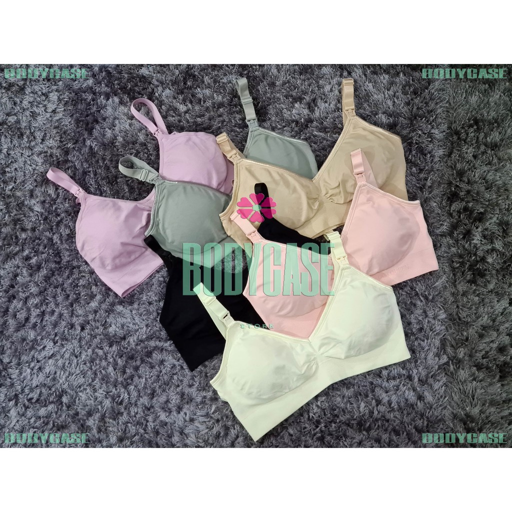 Bra menyusui polos bahan rajut-4