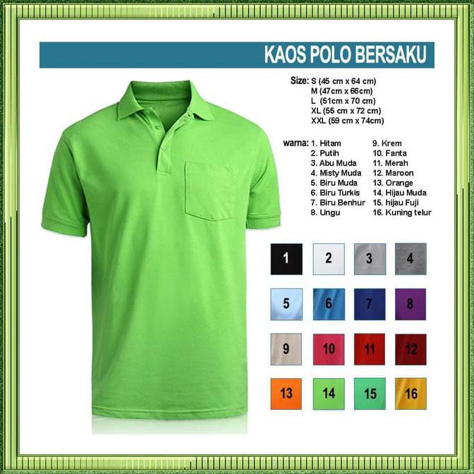 Barang Berkualitas SL Kaos Polo shirt berkantong bersaku bahan Lacoste Pique PE STOK TERBATAS