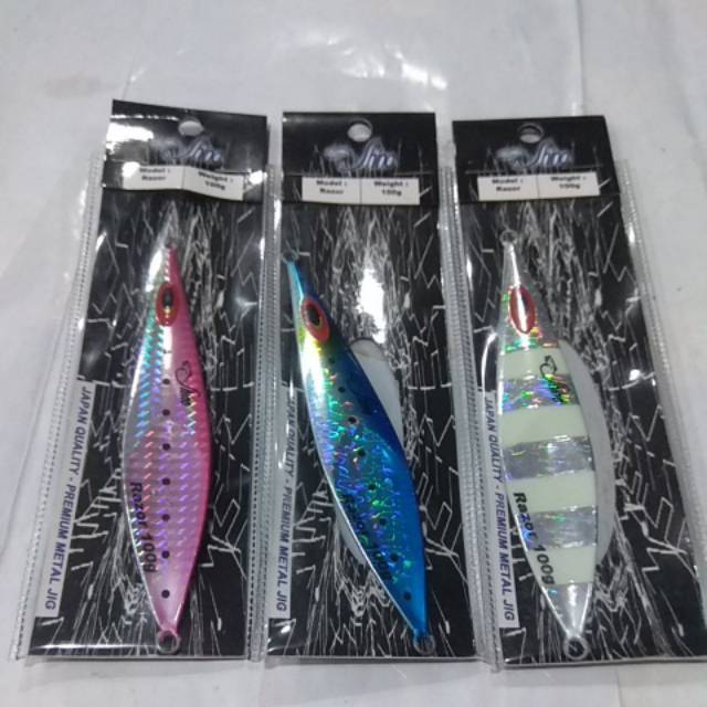 UMPAN METAL JIG RAZOR /MAGNUM/ BULLET/VECTOR/SMJ 302.  100GR