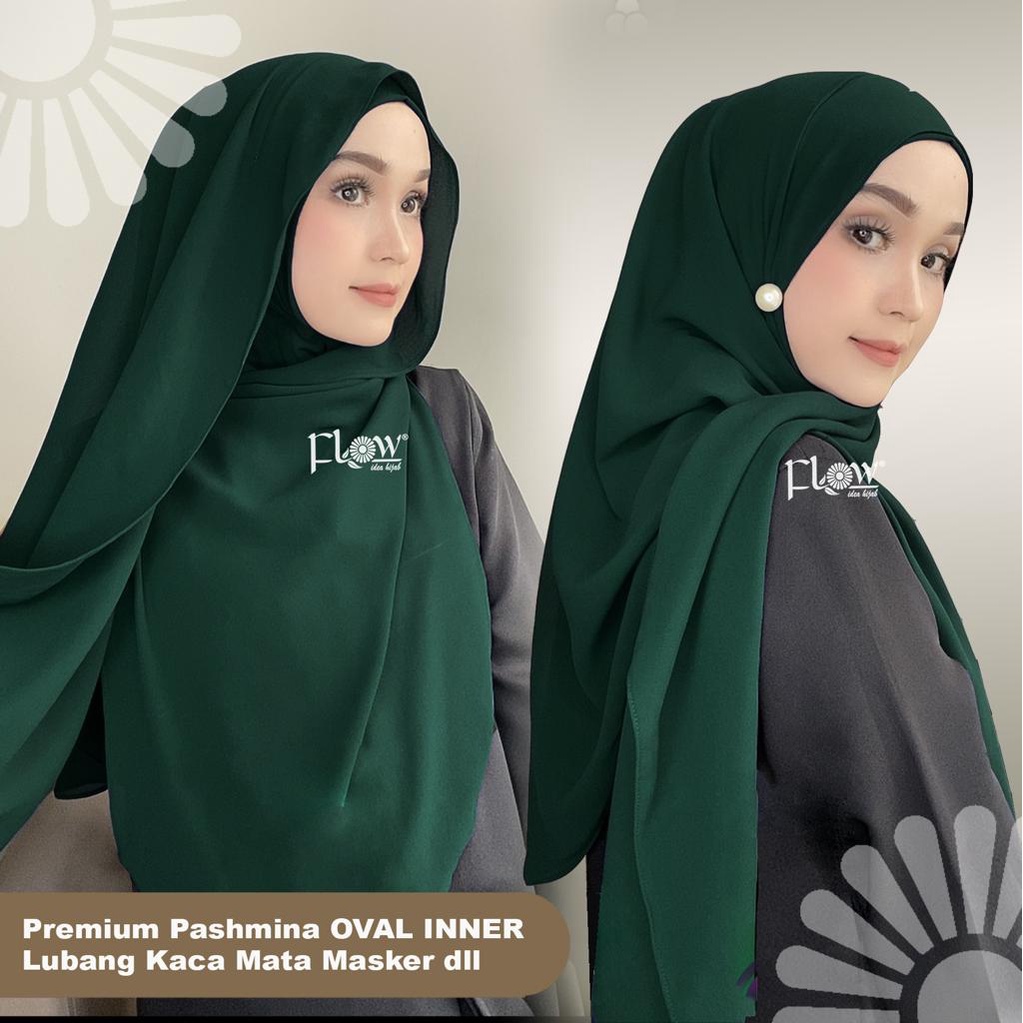 Hijab Pashmina oval ori flow hijab