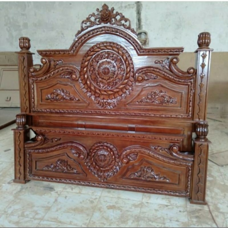 tempat tidur gong jati jepara
