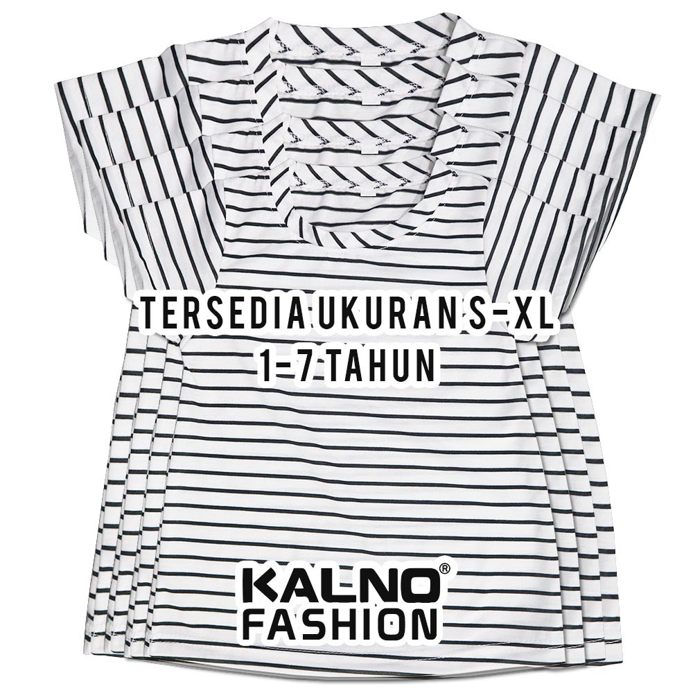 baju anak perempuan salur terusan polos - Anak perempuan Umur 1 -  7 Tahun Ukuran S M L XL