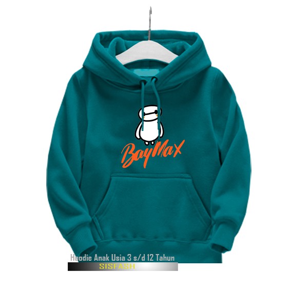 Hoodie Anak Baymax - Hijau Tosca