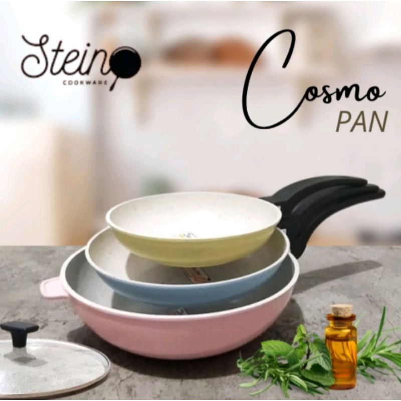 Stein Steincookware Cosmo Pan set 3 in 1 (3 Pan+1 tutup)