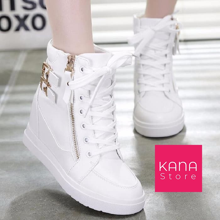 Sepatu Boots Wanita Wedges ZR30 Putih / boots / sepatu murah / sepatu / sepatu putih