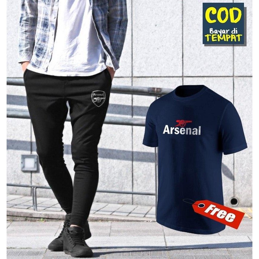 CELANA TRAINING JOGGER PANJANG BOLA ARSENAL FREE KAOS