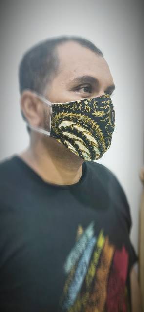 Masker batik 2 lapisan no gap lulus uji korek api