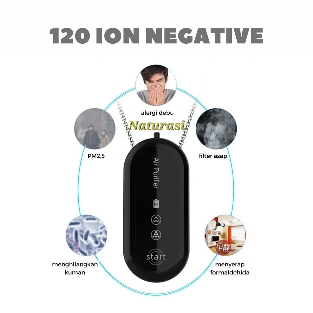 Air Purifier Portable Kalung Purifier kalung pembersih udara Ionizer Original