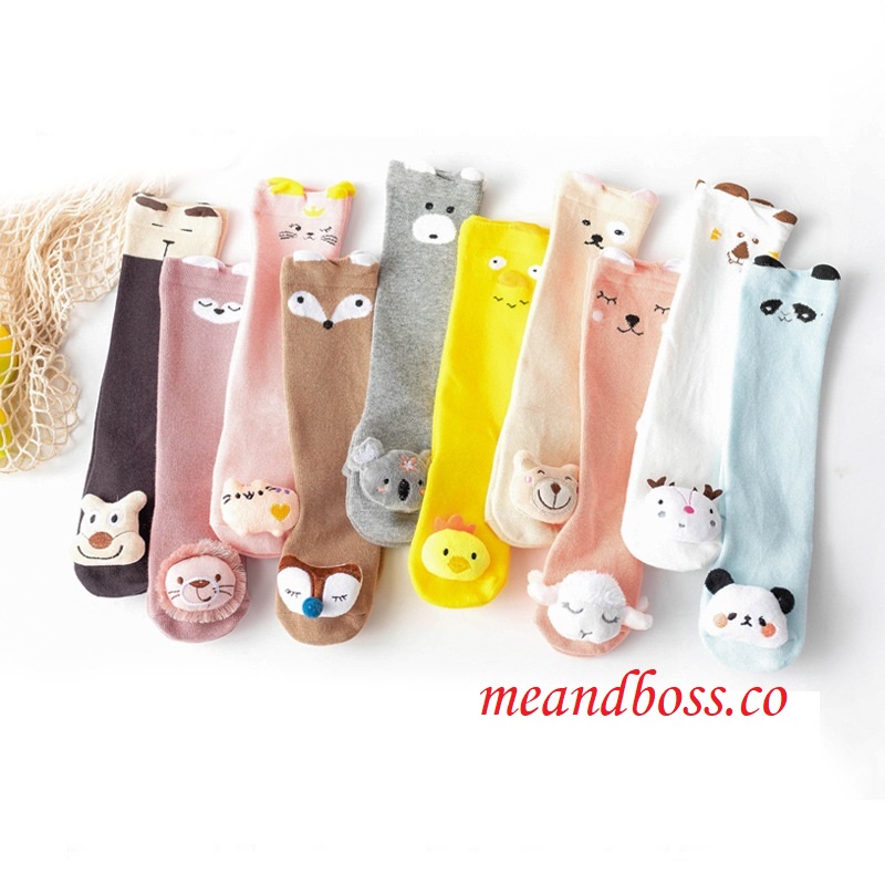 KK18-Kaos Kaki Anak Bayi Laki Perempuan Panjang Boneka Timbul 3D