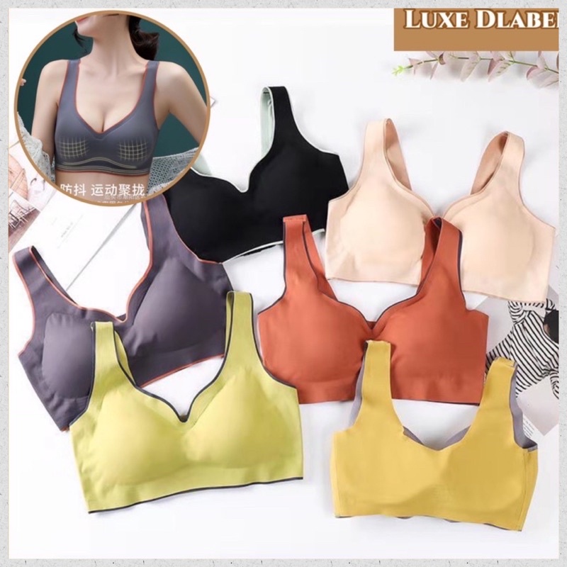 Sport bra bh yoga wanita jogging senam tanpa kawat Import premium quality