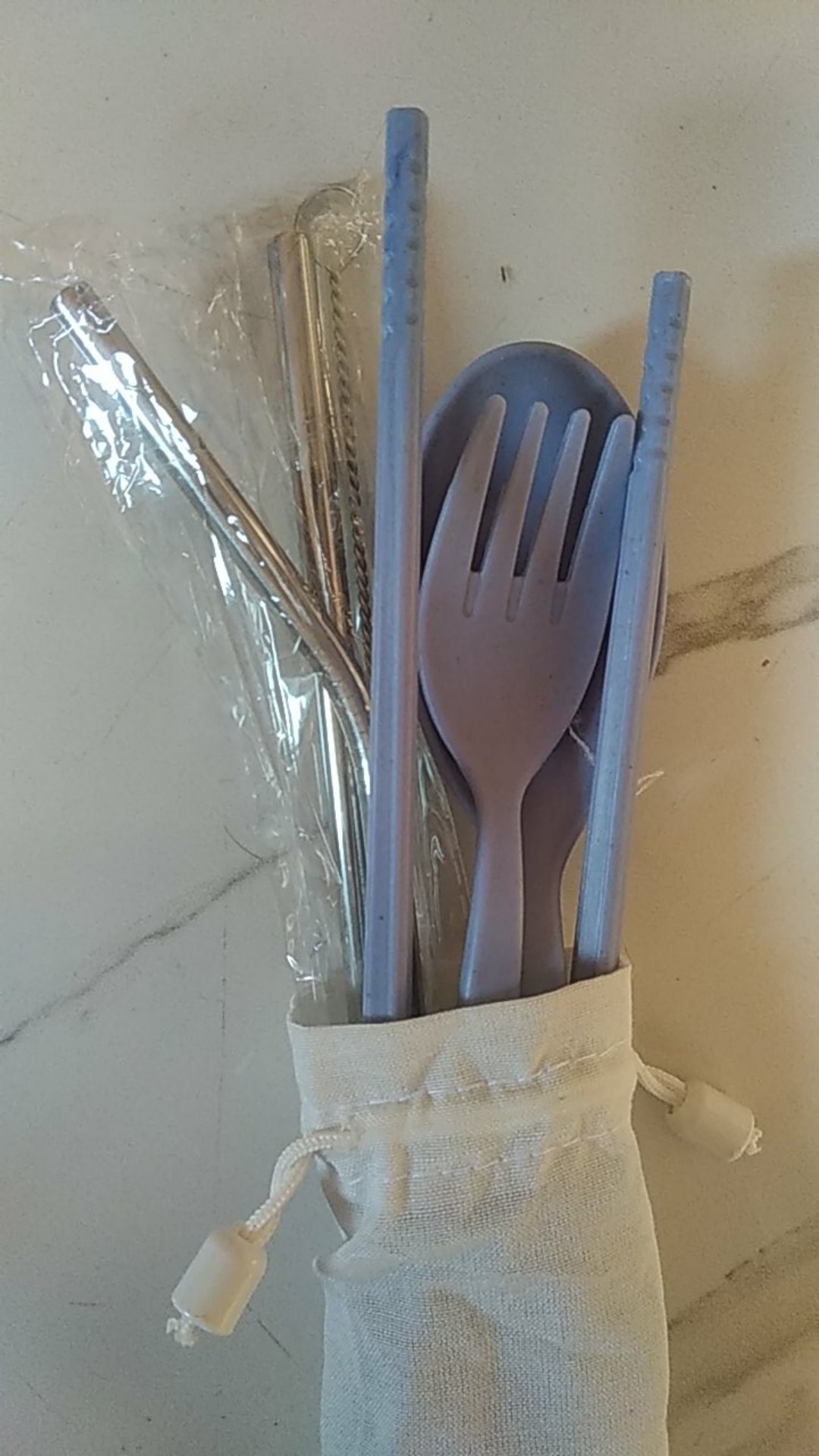 Paket Lengkap Ekonomis (cutlery Set, Stainless Straw, Pouch)