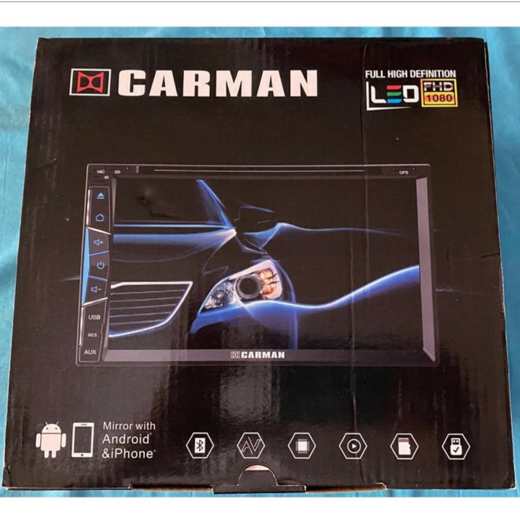 HEAD UNIT DOUBLE DIN CARMAN LED FHD 1080 P