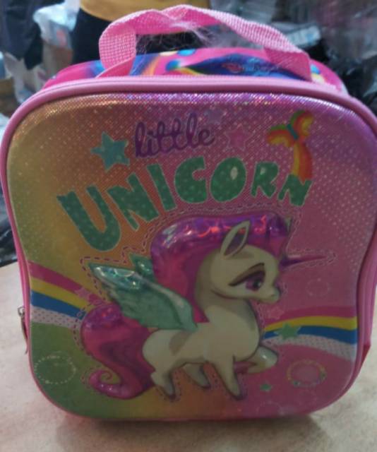 Tas Ransel Anak TK Unicorn Lucu Timbul Hologram Import