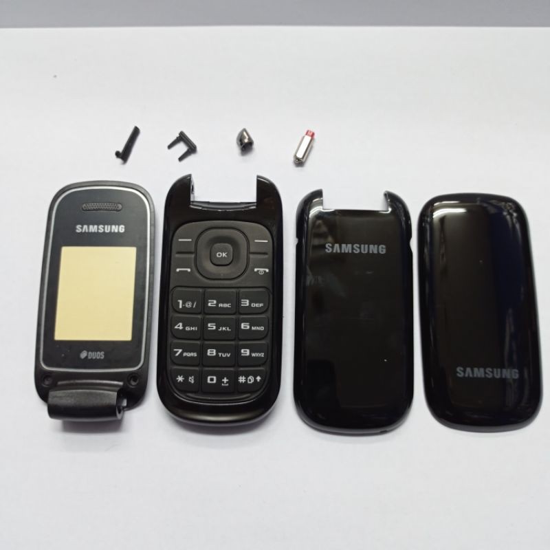 CASING FULLSET+ ENGSEL + FLEXIBLE SAMSUNG GT-E1272 CARAMEL E1272 SAMSUNG LIPAT 2 SIM ORIGINAL