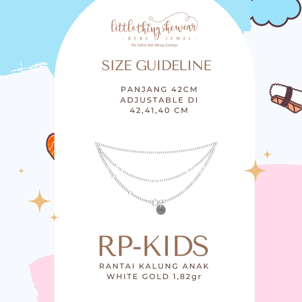 Rantai Kalung Anak White Gold Littlethingshewear RP-KIDS 1,82gr