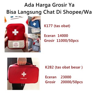 Tas Mini Obat P3k Bentuk Persegi / Tempat Kotak Obat Bag