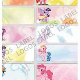 

☀ My Little Pony LARGE Label nama waterproof. Sticker hasbro figurine ♙