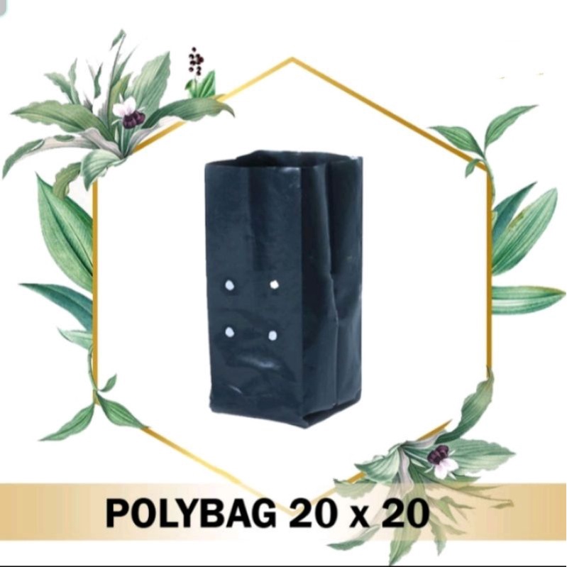 1 lembar Polybag Tanaman Polibag Tebal Kecil Sedang 20x20 Pot Plastik Polibek Bunga