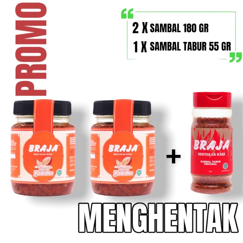 PAKET MENGHENTAK SAMBAL GORENG BAWANG BRAJA.