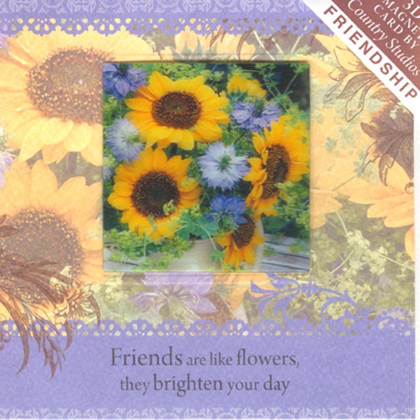 

3D Card With Magnet Card Gambar Bunga Matahari