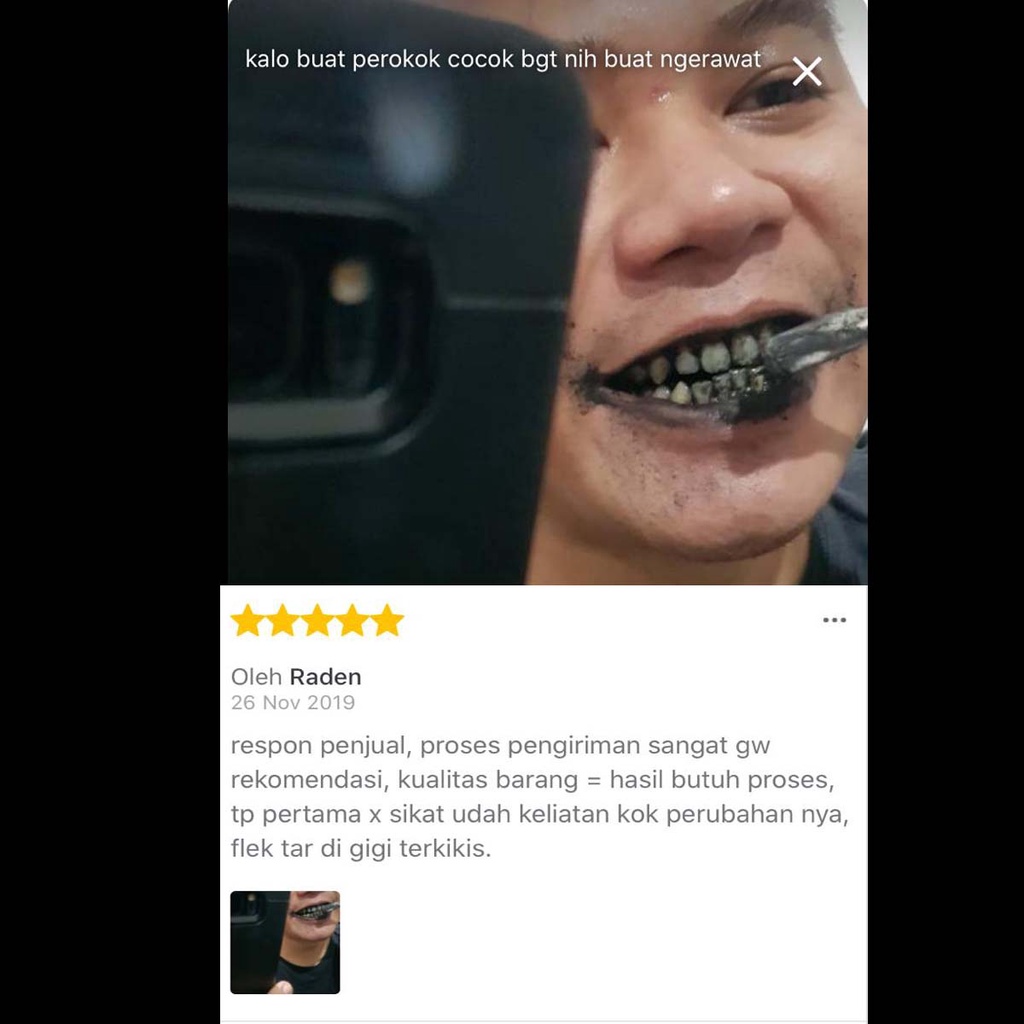 Pemutih Gigi Charcoal SYB Teeth Whitening Charcoal 50gr BPOM Pembersih Karang Gigi Pemutih Gigi Kuning