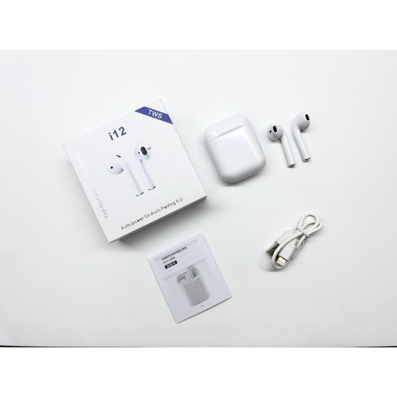 TWS Handsfree Headset bluetooth TWS i12 Earphone Wireless
