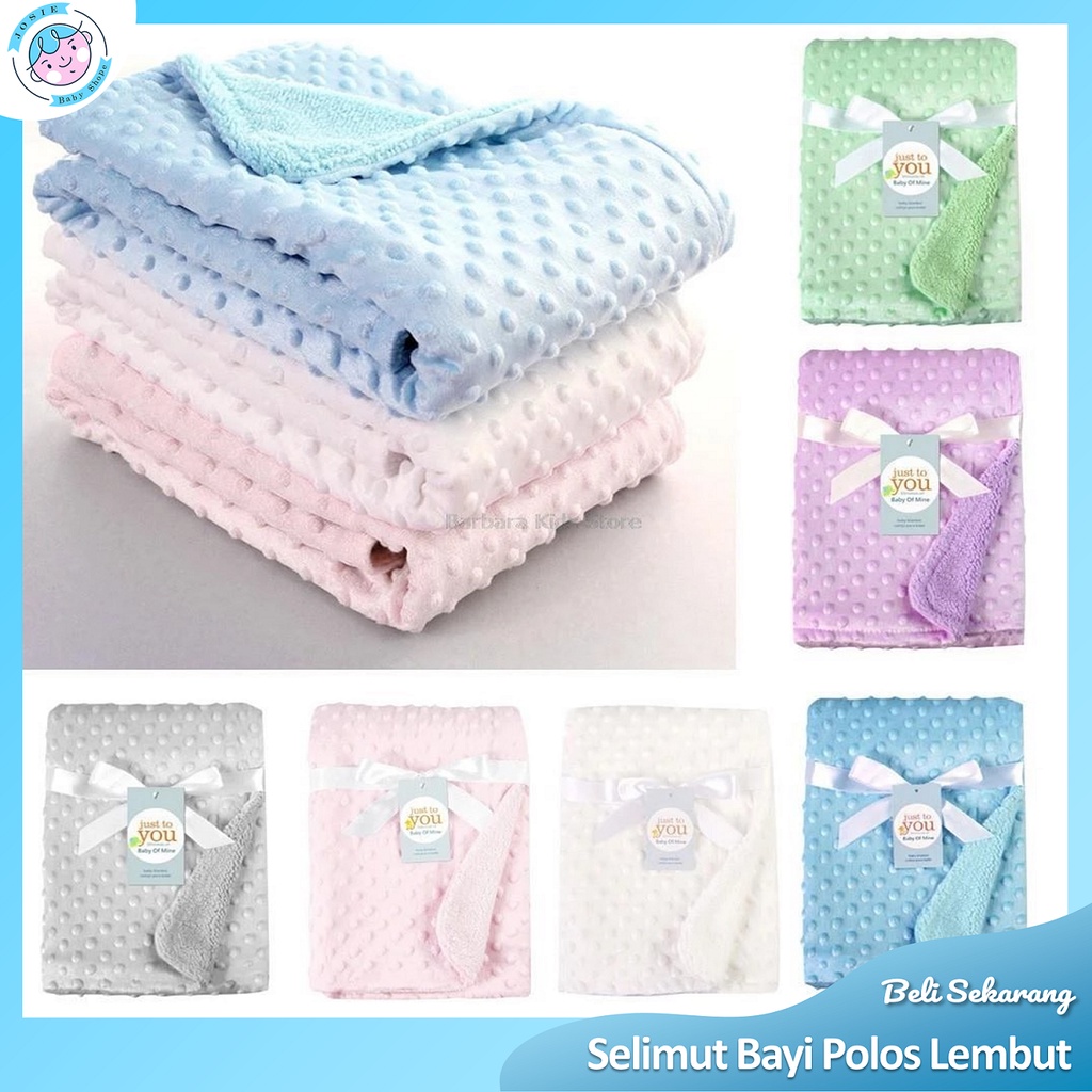 Selimut bayi baru lahir new born yang bagus adem polos lembut halus S08