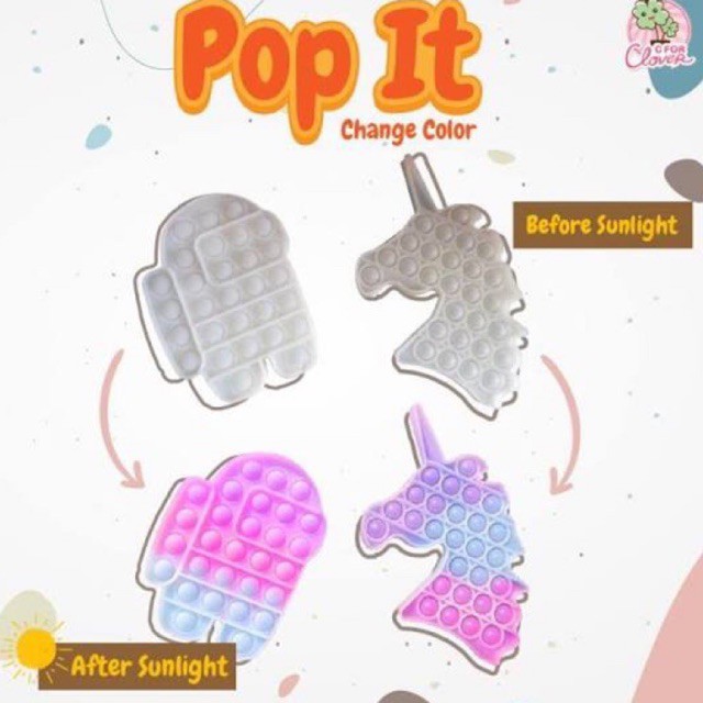 Pop It Fidget Toy Murah Rainbow Mainan Anak Penghilang Stress Tiktok-5