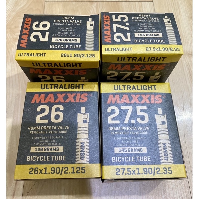 MAXXIS Ban Dalam Sepeda Gunung Ultra Ringan Tebal 0.6mm Ukuran 26/27.5