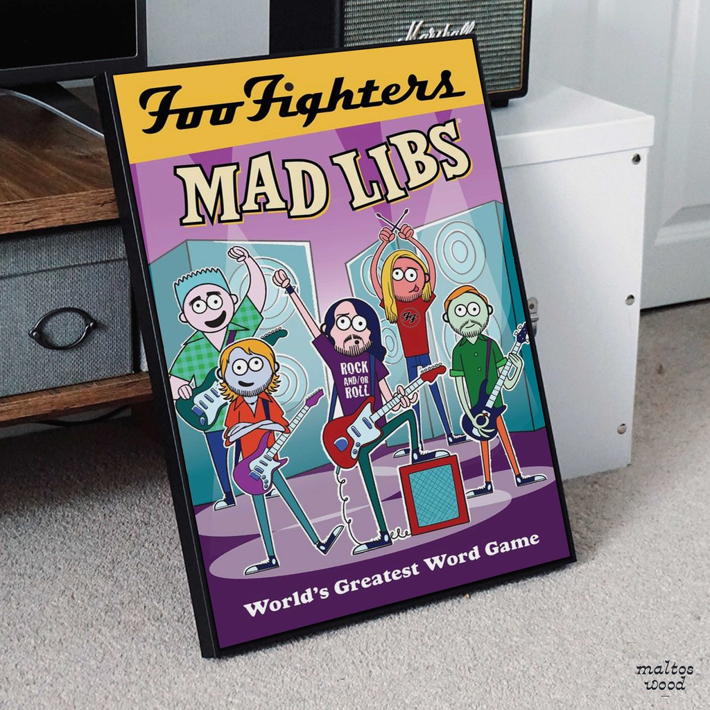 Poster Foo fighters (Mad Libs) + Frame