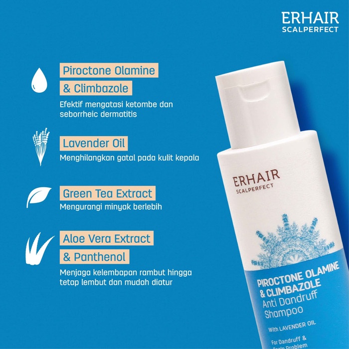 ERHAIR Paket Perawatan Rambut ERHA Scalp Scalperfect Shampoo + Serum + Gel - Anti Ketombe