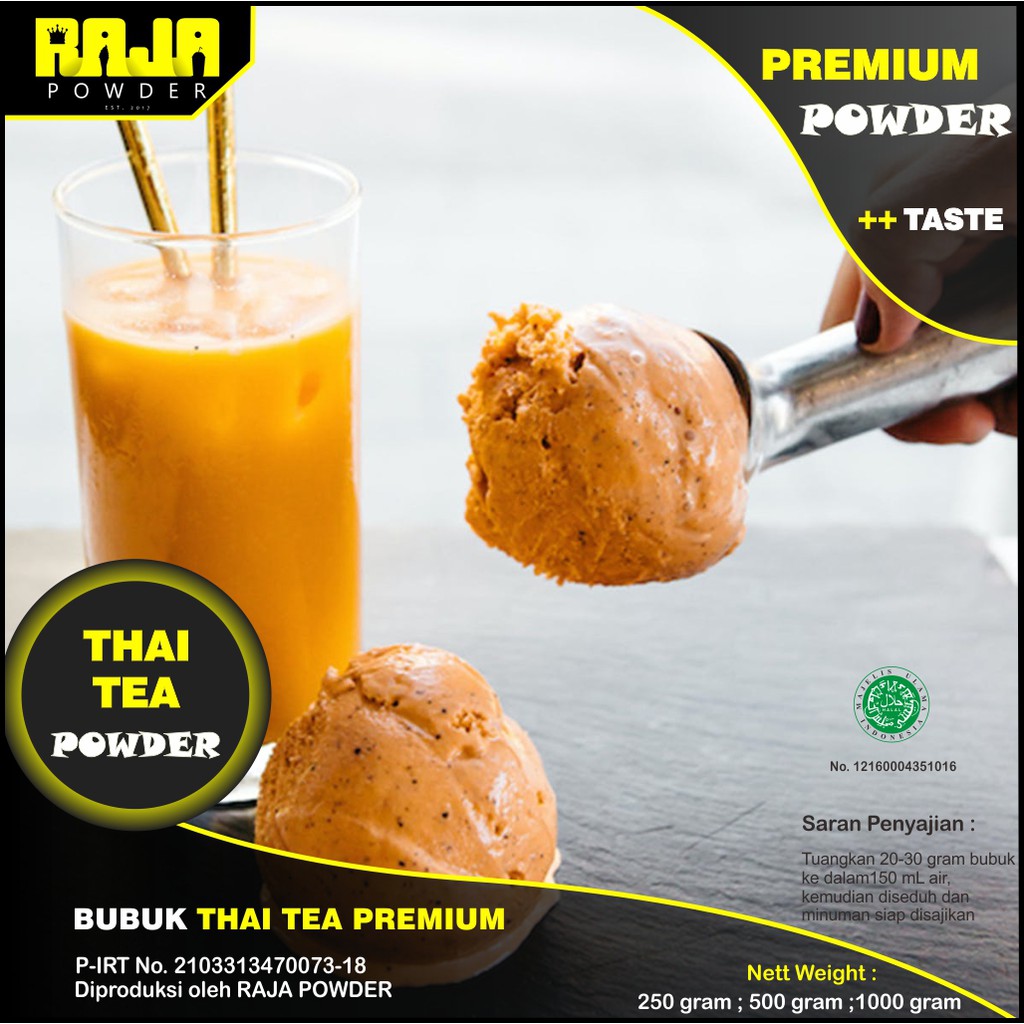 

Bubuk Thai Tea Bubuk Minuman Thai Tea Powder 1 kg / 1000 gram PREMIUM