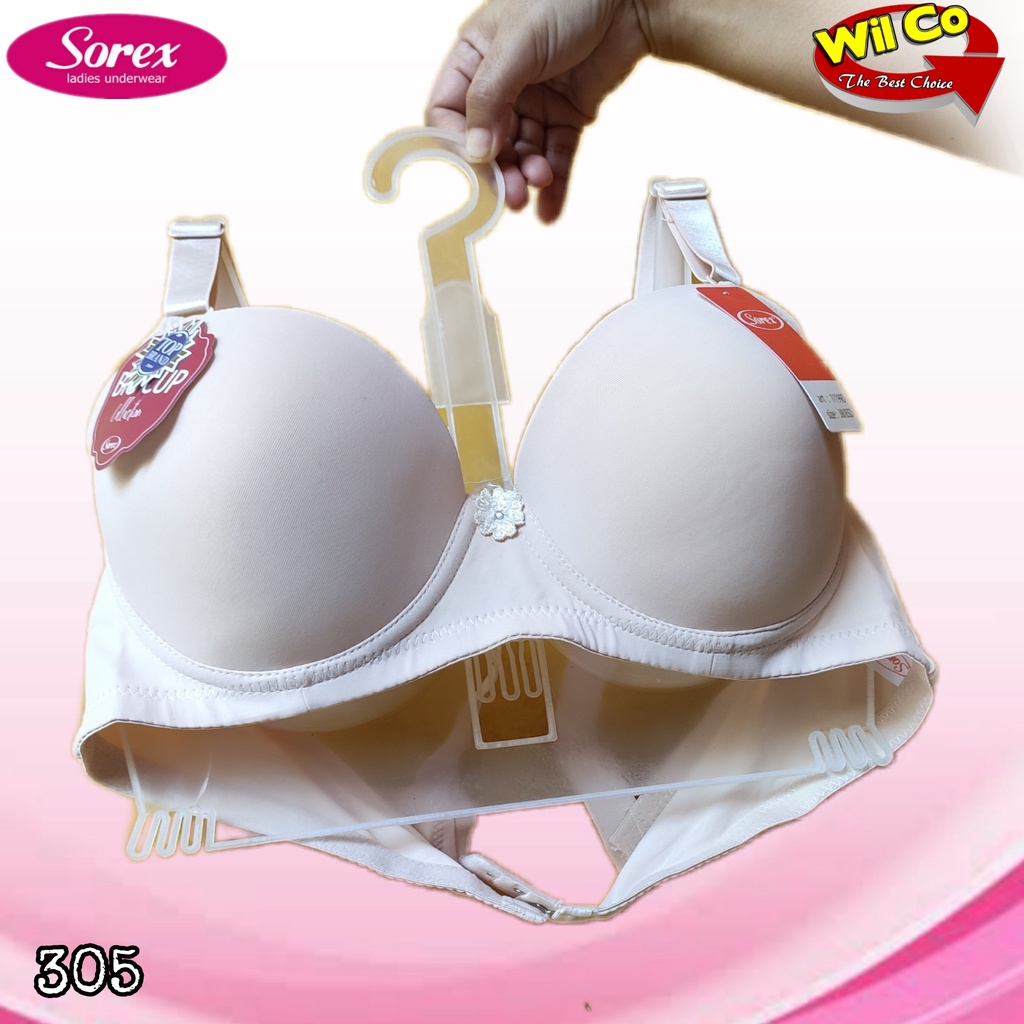 K305 - BRA/BH WANITA SOREX BRA BUSA ADA KAWAT CUP BESAR 38D - 44D TIGA PENGAIT LEMBUT DIKULIT