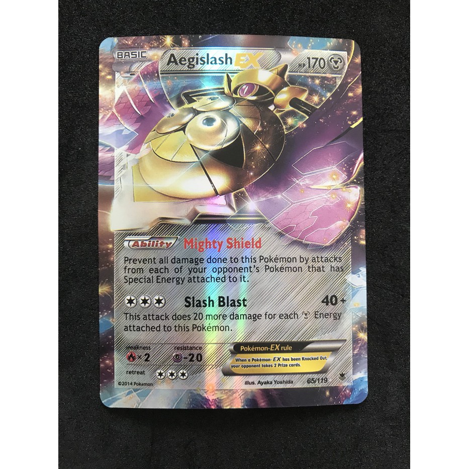 Kartu Pokemon TCG Sun&Moon Aegislash EX (harga/kartu)