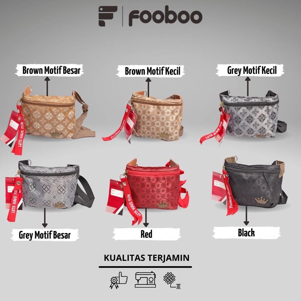 FOOBOO CLUTCH BAG POUCH BAG SLING BAG PRIA WANITA