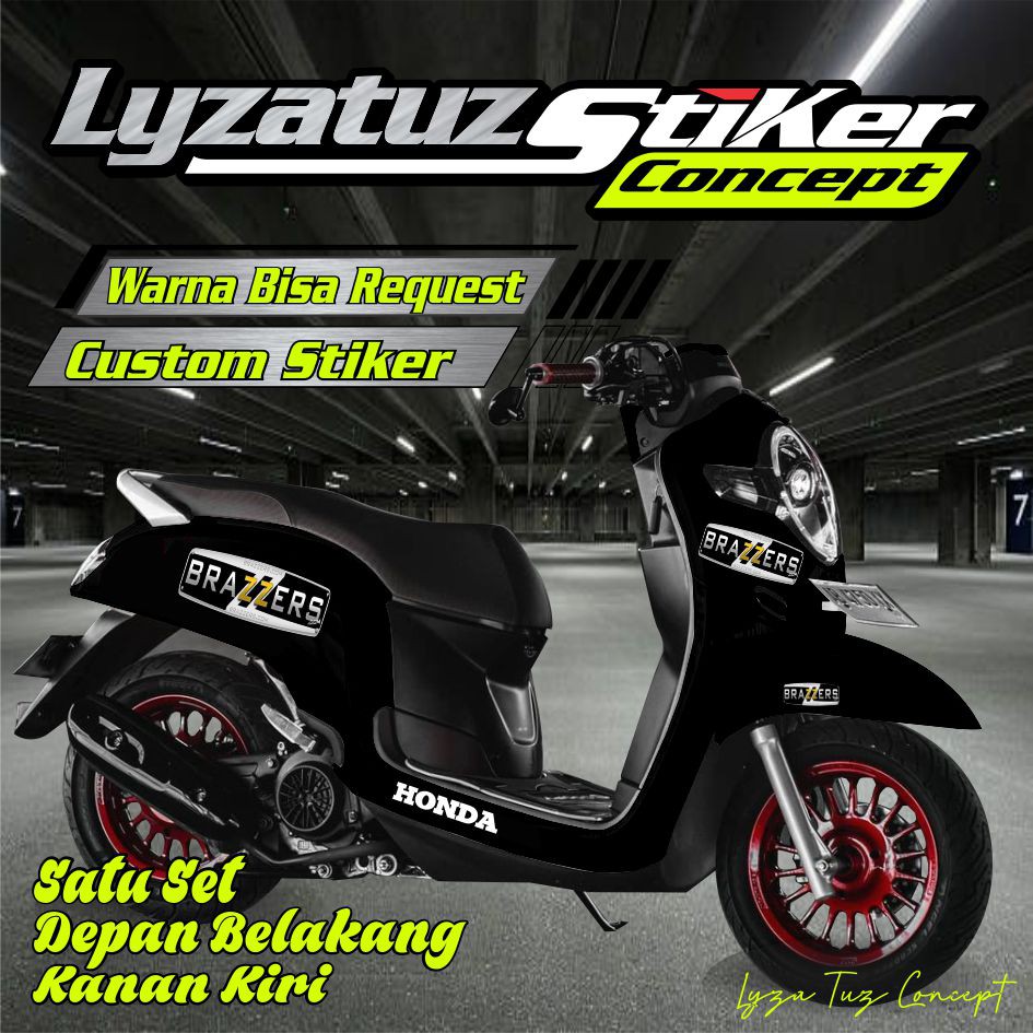 STIKER PTINTING SCOOPY VARIASI BRAZZERS