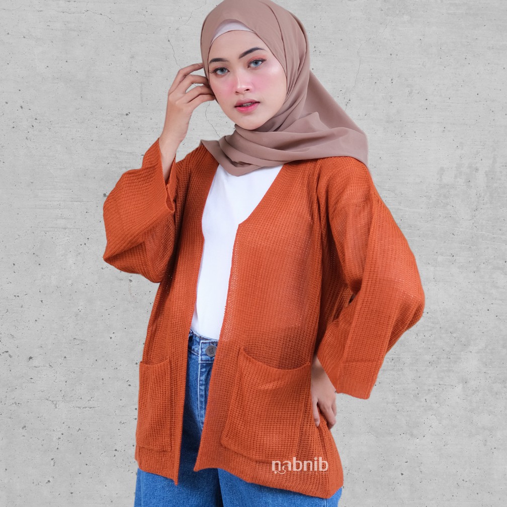 Nabnib NINDY Cardigan Rajut oversize wanita Cardigan 