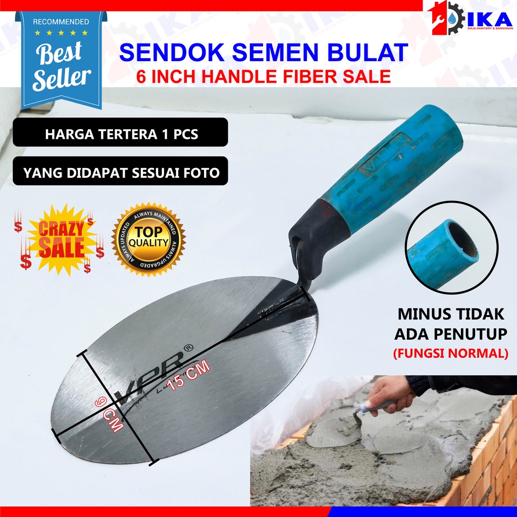 SENDOK SEMEN 6 INCH GAGANG FIBER COR TANAH SEKOP SKOP KECIL GALUR MRH