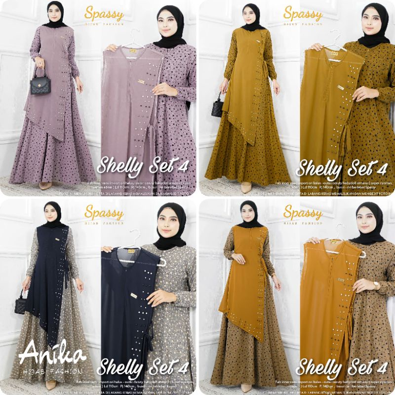 SHELLY SET 4 BY SPASSY. PRODUK TERBARU SPASSY. DRESS MAXY TERBARU